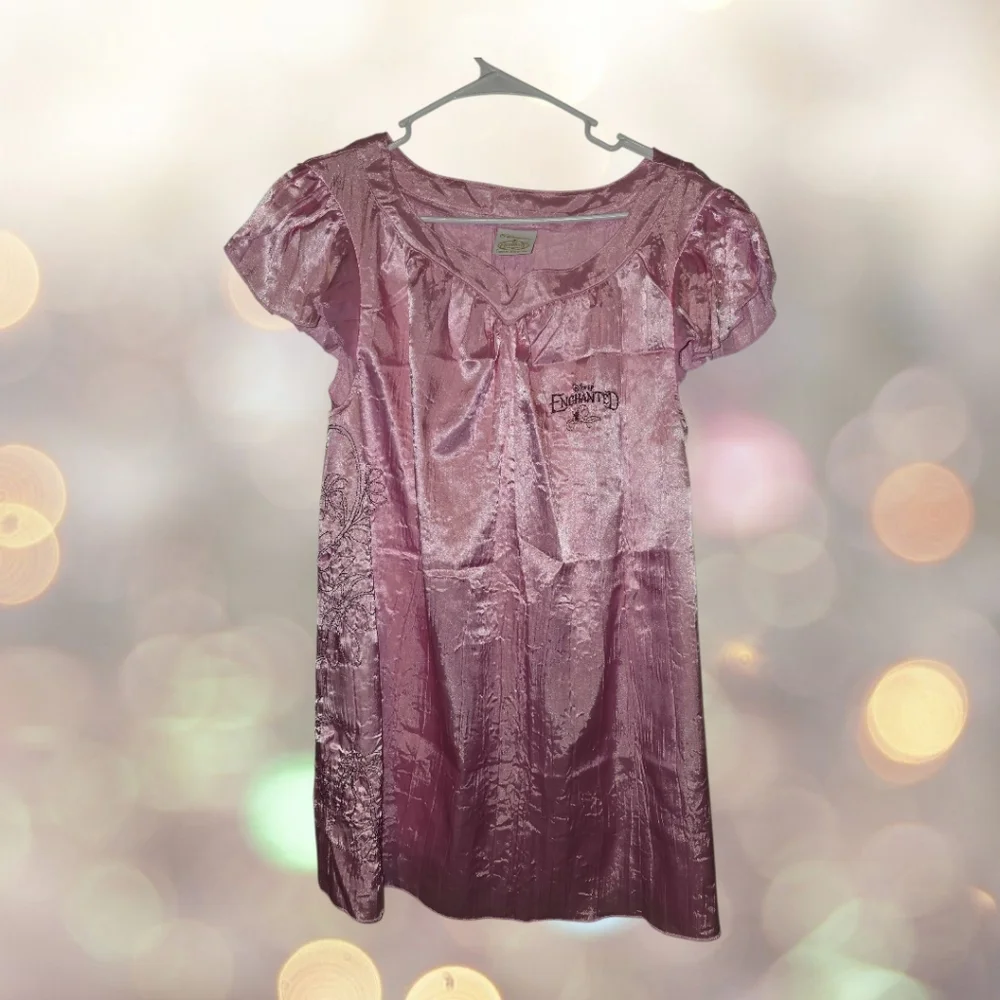 Disney Enchanted Nightgown XL Silky Sleepwear, Princess Print Pajamas - Picture 2 of 8